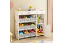 HOMECHO Spielzeugtruhe Kinderregal 9 Stoffschubladen Weiß Bild 2