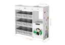 HOMECHO Spielzeugtruhe Kinderregal 9 Stoffschubladen Weiß Bild 3