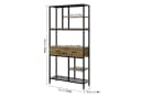 HOMECHO Bücherregal Standregal mit Schubladen und Ablagen stabil 90x30x180cm Bild 1
