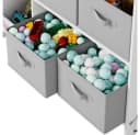 HOMECHO Spielzeugtruhe Kinderregal 4 Stoffschubladen Weiß Bild 5