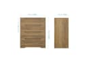 HOMECHO Kommode Sideboard 4 Schubladen Weiß Holz Bild 1