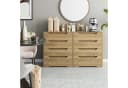 HOMECHO Kommode Sideboard 4 Schubladen Weiß Holz Bild 4