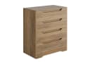 HOMECHO Kommode Sideboard 4 Schubladen Weiß Holz Bild 5