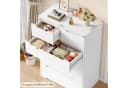 HOMECHO Kommode mit 6 Schubladen Sideboard Highboard Weiß Bild 3