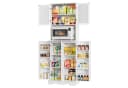 HOMECHO Hochschrank Küchenschrank Weiß mit Mikrowellenregal Bild 2