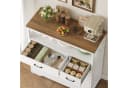 HOMECHO Sideboard Küchenschrank Weiß 2 Schubladen 3 Türen Bild 3