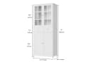 HOMECHO Hochschrank 180 cm Küchenschrank Weiß 4 Türen 2 Schubladen Bild 1