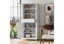 HOMECHO Hochschrank 180 cm Küchenschrank Weiß 4 Türen 2 Schubladen Bild 5