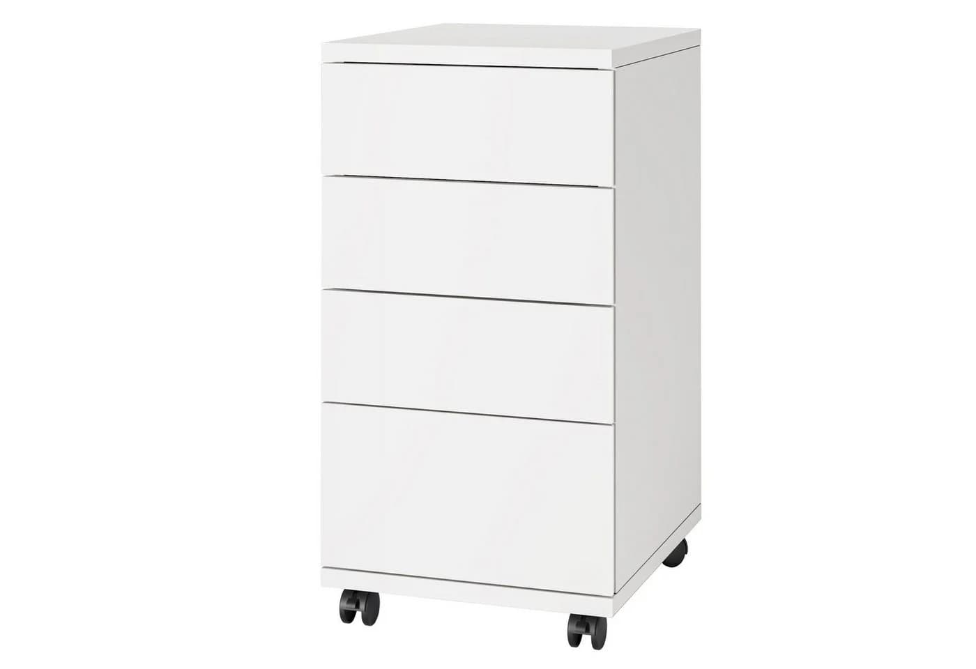 HOMECHO Aktenschrank mit 4 Schubladen Weiß Büroschrank - Bild 5