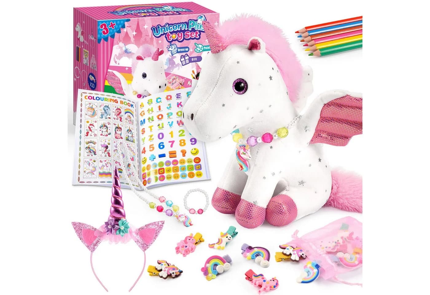 Wootoy Einhorn Plüschtier Geschenkset 21-tlg. Kreativset mit Schmuck - Bild 2