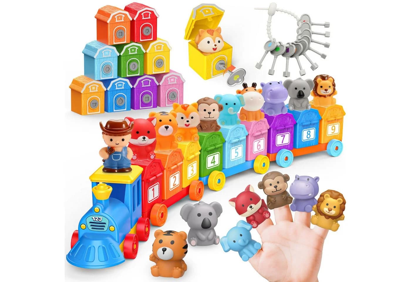 Wootoy Lernspielzeug Dinosaurier-Zug Bunt Modular - Bild 2