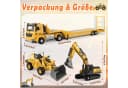Wootoy Baufahrzeug-Set 3-tlg. Bagger, Bulldozer & Sattelzug mit Licht & Sound Bild 5