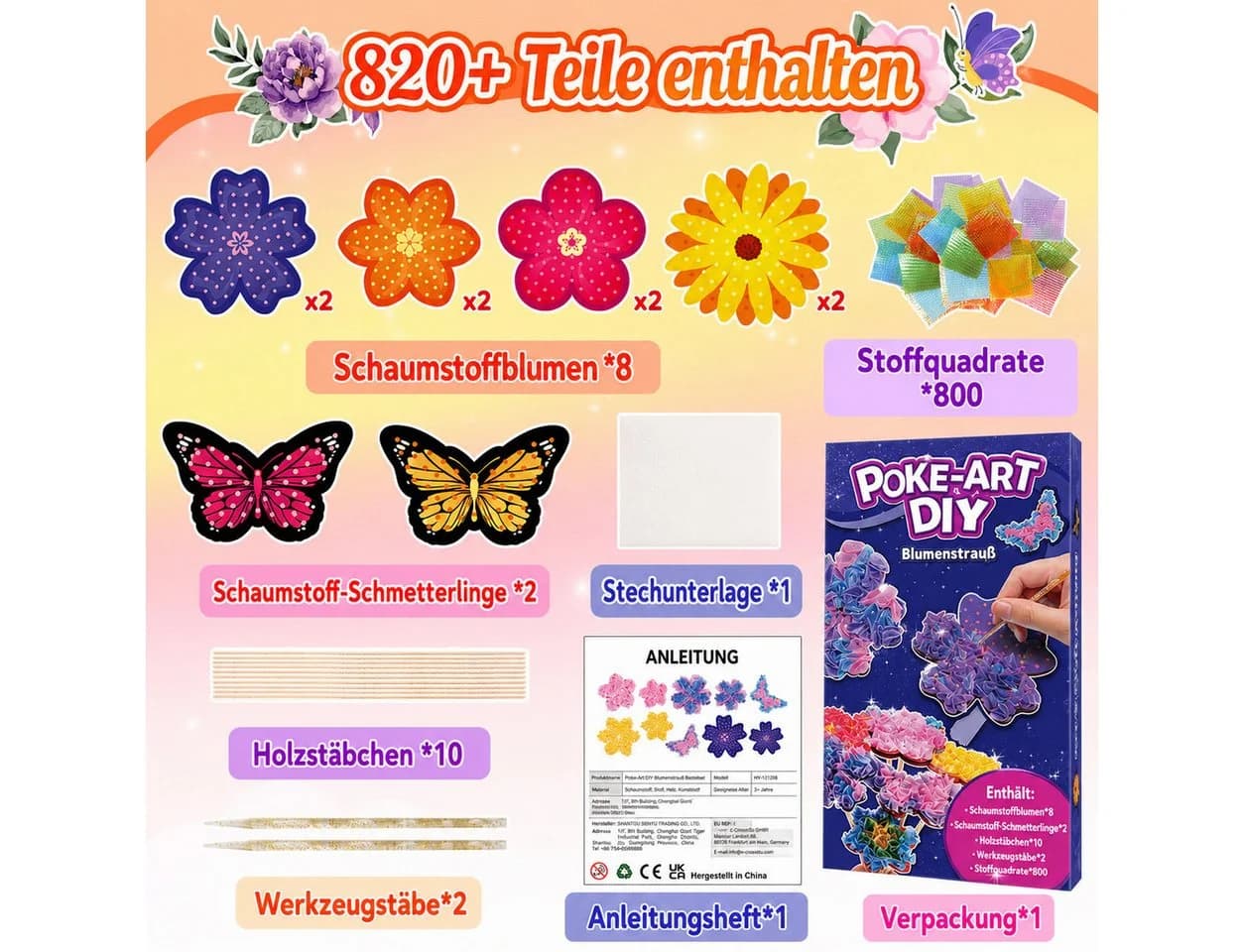 Wootoy Kreativset DIY Poke-In Bastelset für Mädchen ab 4 - Bild 5