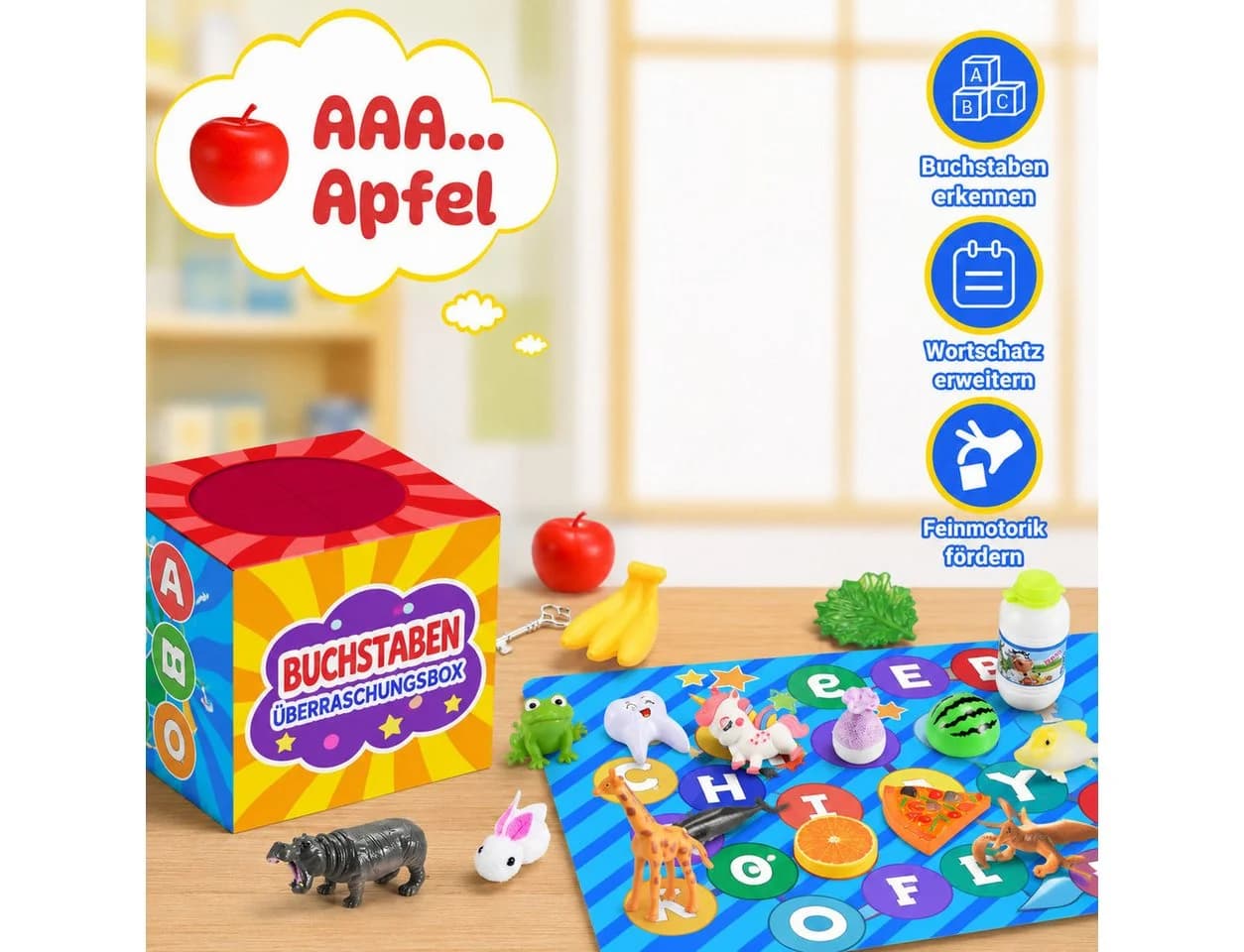 Wootoy Lernspielzeug Alphabet Box mit 26 Figuren & Sanduhr - Bild 4
