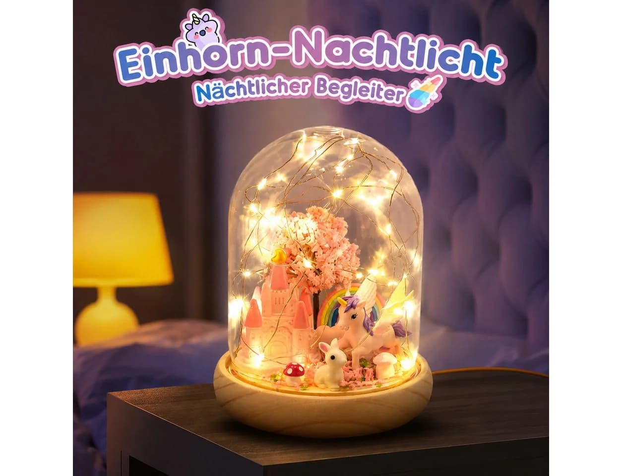 Wootoy Kreativset Einhorn Nachtlicht Bastelset Kinder DIY LED-Nachtlicht Rosa - Bild 4