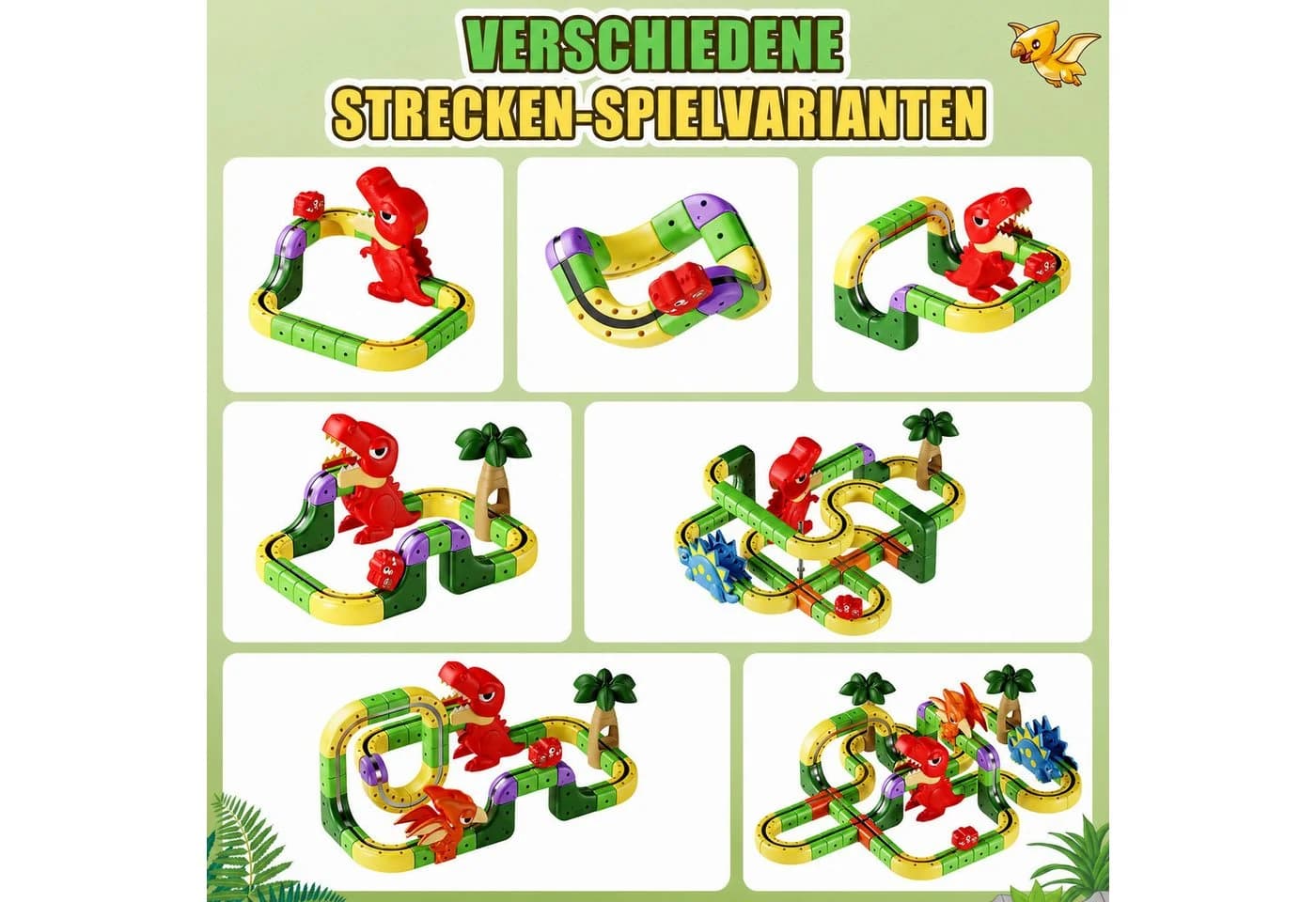Wootoy Spielzeug-Eisenbahn 188-tlg. mit elektrischem Zug und 3D-Bahn - Bild 4