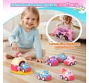 Wootoy Einhorn Spielset mit 6 Rückziehautos und Katapult Rosa Bild 4