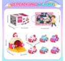 Wootoy Einhorn Spielset mit 6 Rückziehautos und Katapult Rosa Bild 5