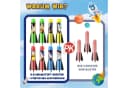 Wootoy Spielzeug-Gartenset Schaumstoff Raketenwerfer Launcher 8-tlg. Blau Bild 3