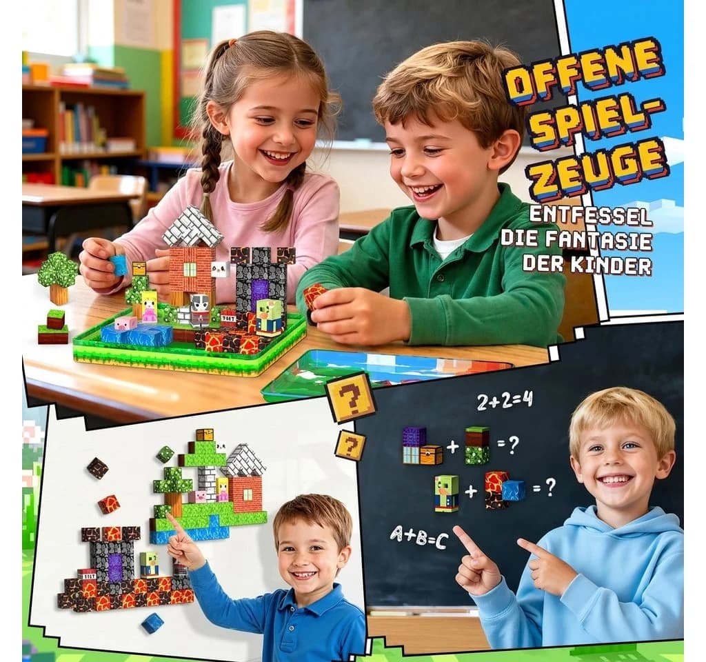 Wootoy Magnetische Bausteine 99 St. Reiseset mit Bauplatte - Bild 5