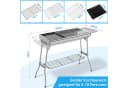 TLGREEN Klappgrill Holzkohlegrill Edelstahl Silber mit Zubehör Bild 1