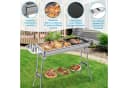 TLGREEN Klappgrill Holzkohlegrill Edelstahl Silber mit Zubehör Bild 3