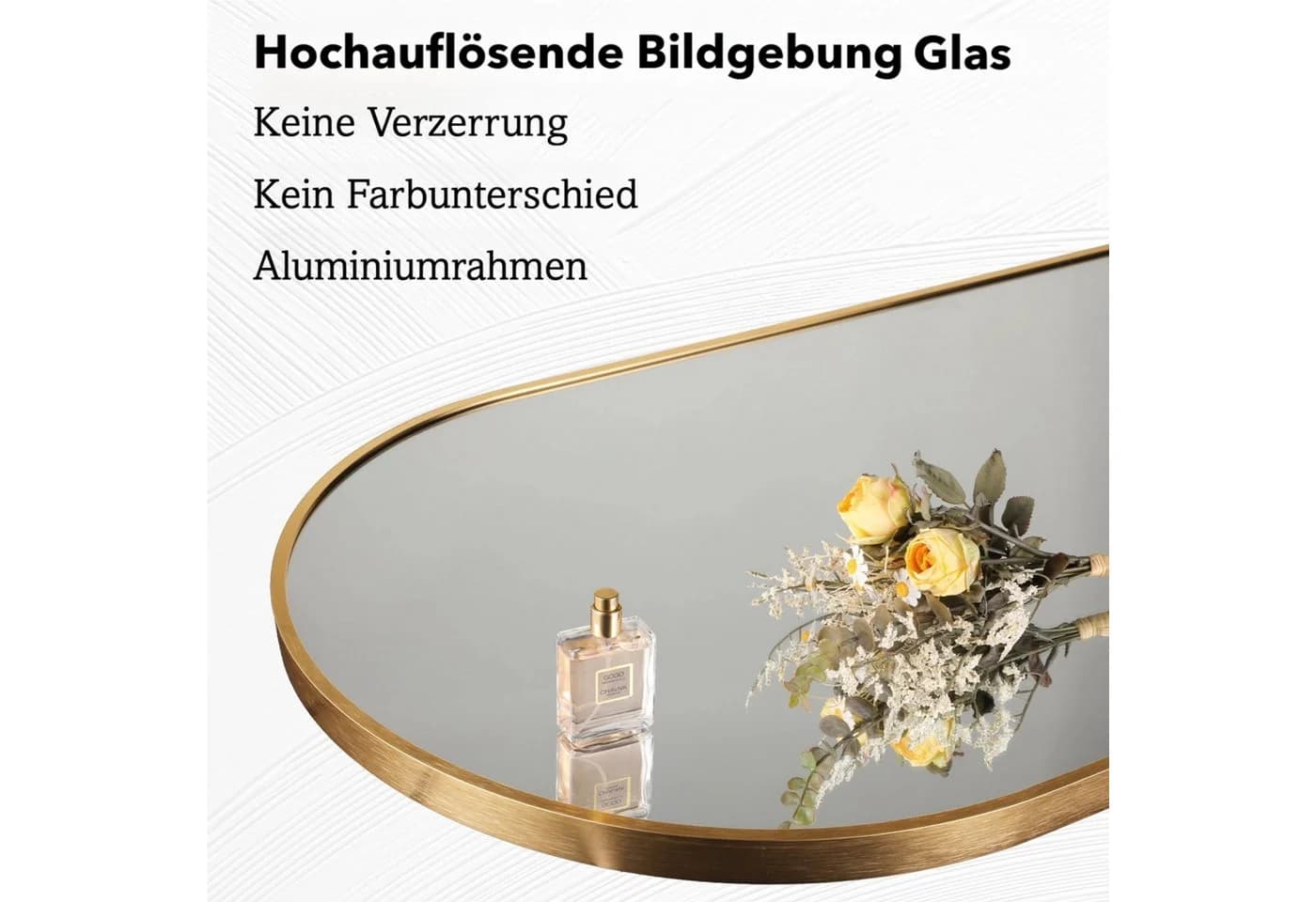 TLGREEN Ganzkörperspiegel 150 x 50 cm Aluminiumrahmen Stand- oder Wandspiegel - Bild 4