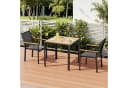 TLGREEN Gartentisch Wetterfest Balkontisch Aluminium mit WPC Tischplatte Holzoptik Bild 1