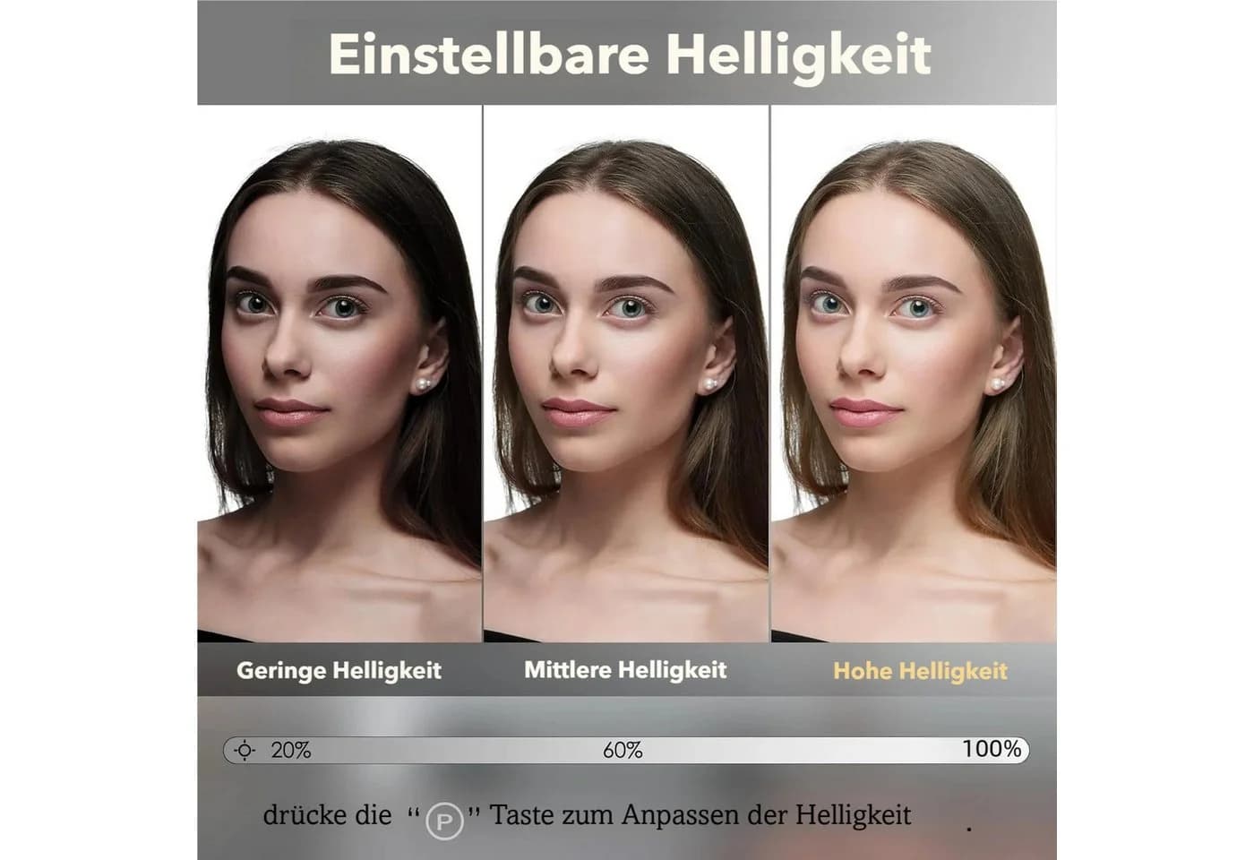 TLGREEN Schminkspiegel mit Beleuchtung Hollywood-Spiegel 58x46cm - Bild 4