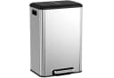TLGREEN Mülleimer 2-fach 40L Edelstahl Softclose Tretmülleimer Silber Bild 2