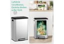 TLGREEN Mülleimer 2-fach 40L Edelstahl Softclose Tretmülleimer Silber Bild 5