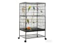 TLGREEN Vogelvoliere 132x78x52 cm Vogelkäfig mit Rollen Futternapf Käfigspielzeug Bild 2