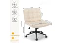 TLGREEN Bürostuhl Drehstuhl mit breiter Sitzfläche, Ergonomischer Stuhl, Höhenverstellbarer Schneidersitz Drehstuhl für Home Office Bild 1