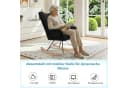 TLGREEN Relax-Schaukelstuhl Schwarz Teddyflor-Bezug Bild 1