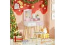 TLGREEN Kinderschminktisch 2-in-1 Rosa-Weiß mit Spiegel, Hocker & Schubladen Bild 2