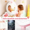 TLGREEN 2-in-1 Kinderschminktisch Rosa mit Spiegel Bild 4