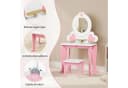 TLGREEN 2-in-1 Kinderschminktisch Rosa mit Spiegel Bild 5