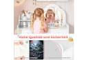 TLGREEN Schminktisch Kinder Cloud Design Rosa/Weiß 2 Schubladen Bild 5