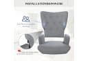 TLGREEN Relaxsessel Ohrensessel mit Hocker, Chenillestoff, 168kg, Sessel-Garnitur mit Hocker für Wohnzimmer Bild 3