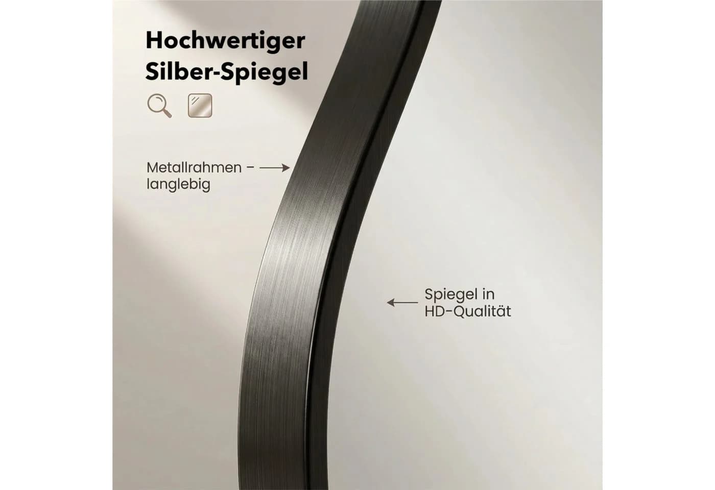 TLGREEN Wolkenspiegel mit Aluminiumrahmen für Wohnzimmer Schlafzimmer Badezimmer - Bild 4