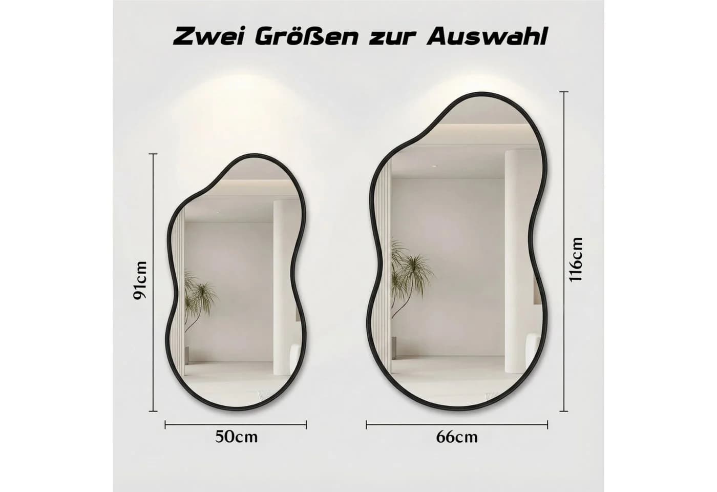 TLGREEN Wolkenspiegel mit Aluminiumrahmen für Wohnzimmer Schlafzimmer Badezimmer - Bild 5