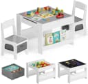TLGREEN Kindersitzgruppe 3-in-1 mit Whiteboard & Stauraum Bild 2