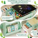 TLGREEN Kindersitzgruppe 3-in-1 Multifunktional Grün mit Whiteboard & Stauraum Bild 4