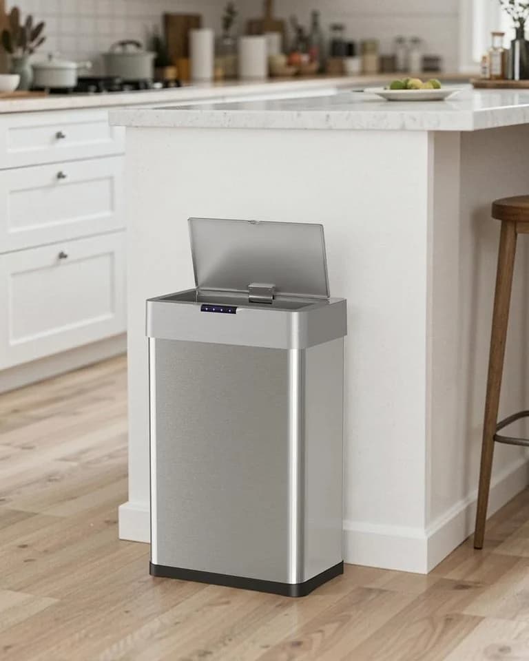 TLGREEN Sensor-Mülleimer 50L Softclose Klemmring