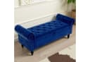 TLGREEN Sitzbank mit Stauraum 133x53x46 cm Beige/Dunkelgrau/Blau Bild 2