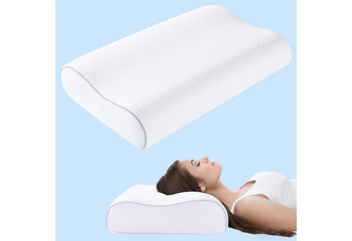 Elegear Nackenstützkissen Orthopädisch Memory Foam 55x35cm - Bild 2