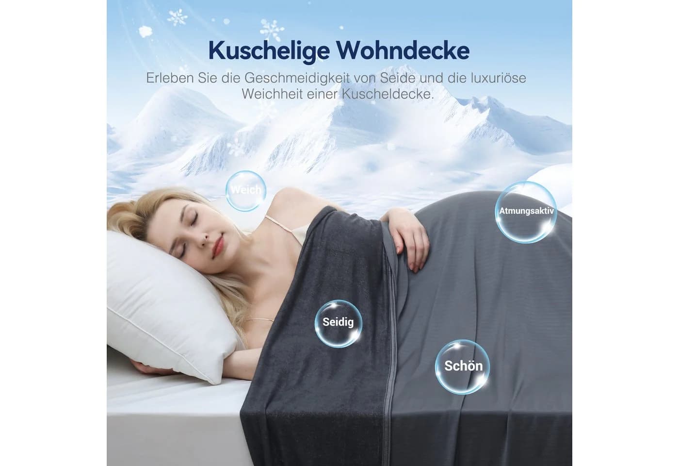 Elegear Kühl-Bettdecke Schwarz mit Arc-Chill 3.0 Technologie - Bild 5