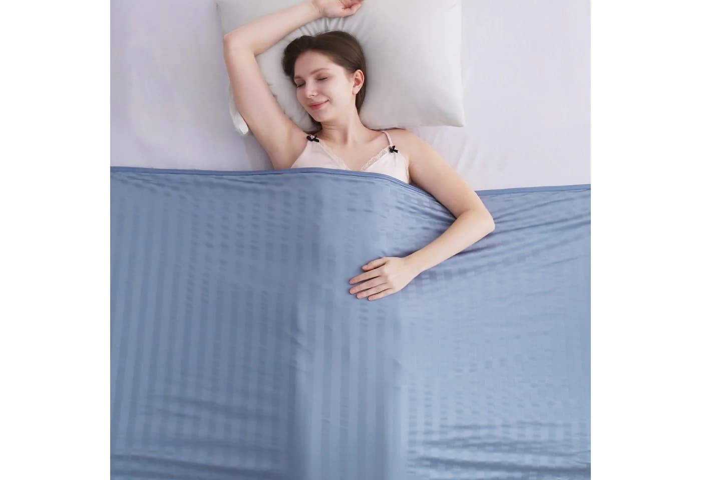 Elegear Sommerbettdecke Kühldecke Selbstkühlend Blau - Bild 2