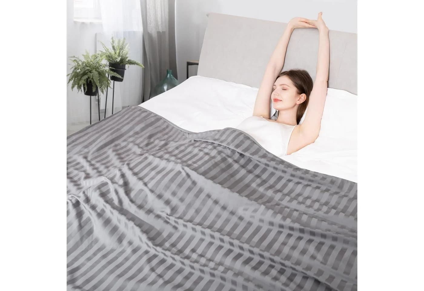 Elegear Kühldecke Selbstkühlend Grau Polyester Doppelseitig - Bild 2