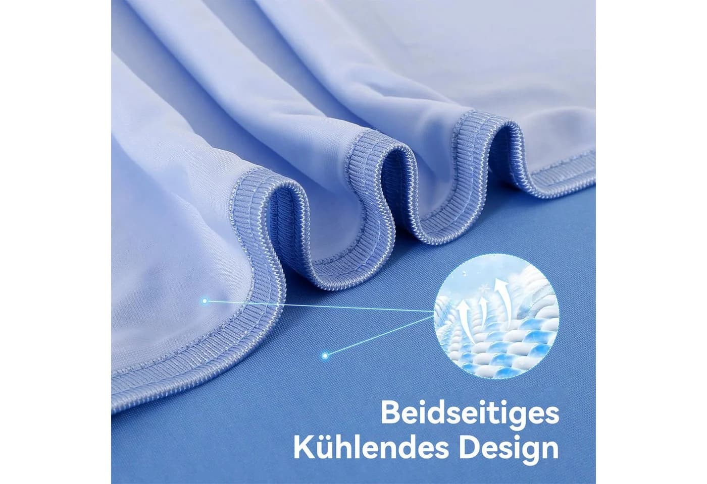 Elegear Sommerbettdecke Kühldecke Doppelseitig Blau Grau - Bild 3